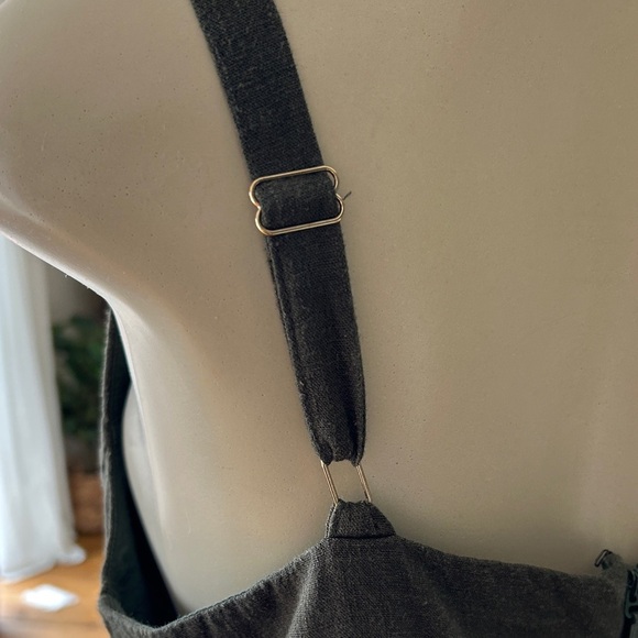 City Chic Olive 🫒 Green Jumpsuit size XS 14 cotton and linen blend - Picture 6 of 10